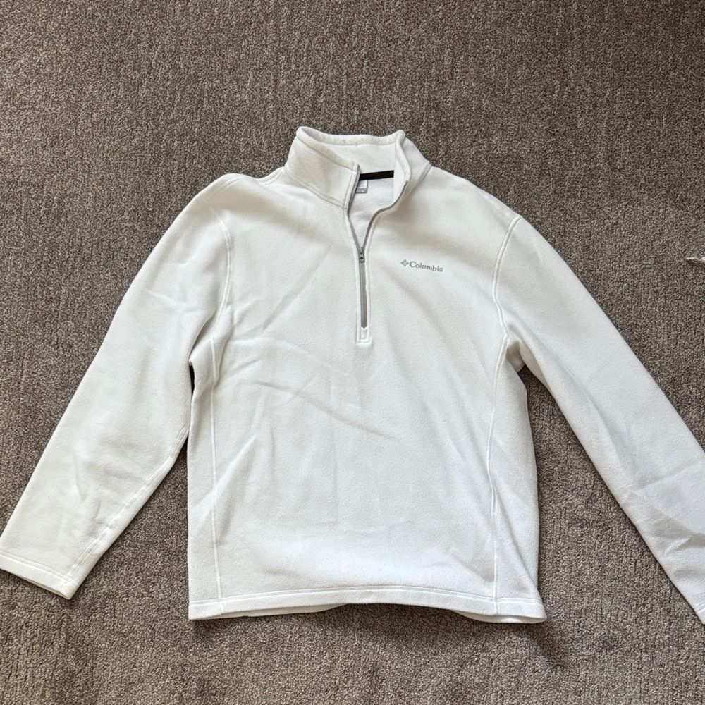 Columbia Men's Zip Up Sweater in White